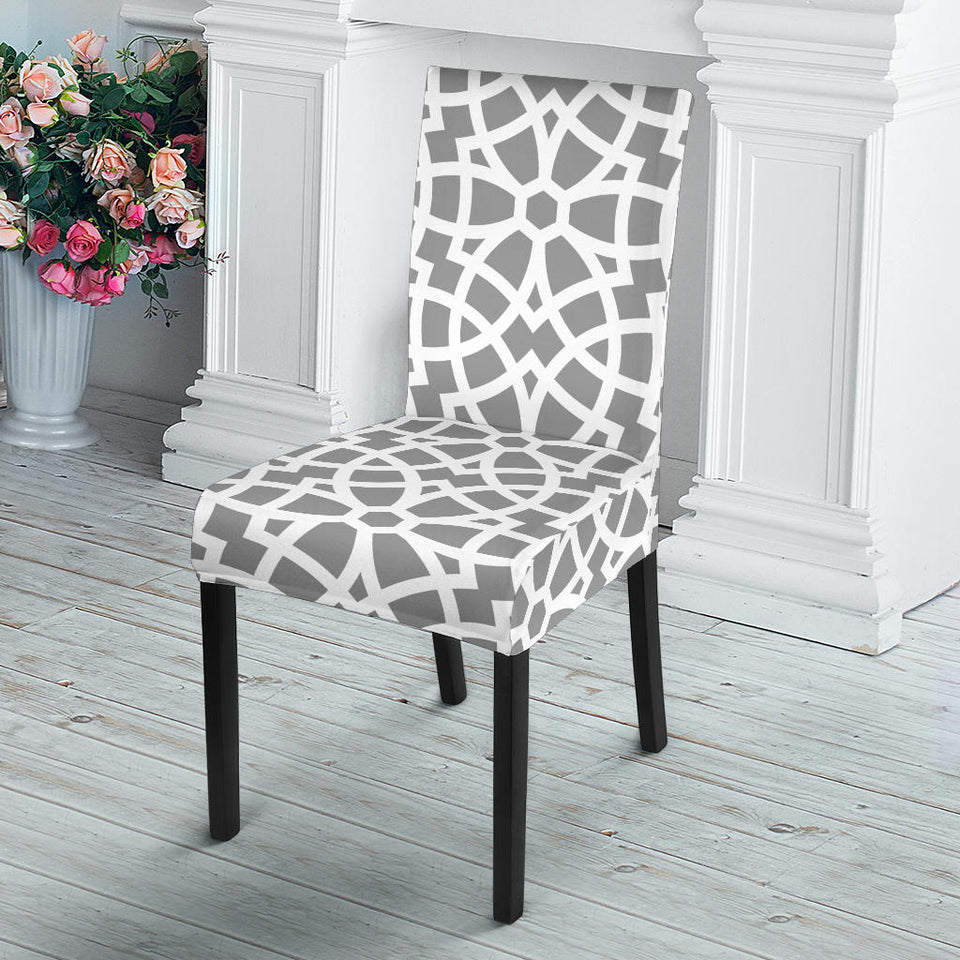 Arabic Gary Pattern Dining Chair Slipcover