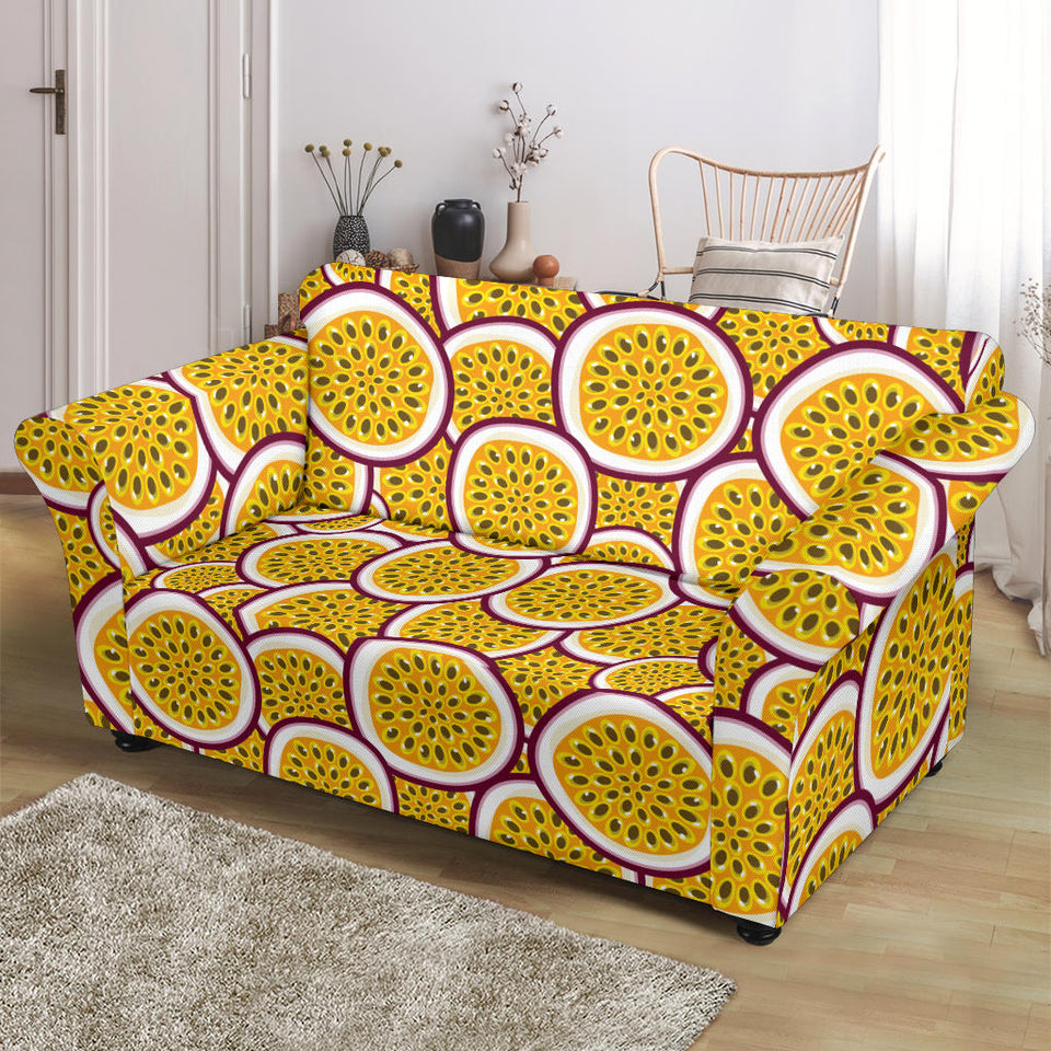 Passion Fruits Slice Pattern Loveseat Couch Slipcover