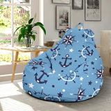 Anchors Rudder Compass Star Nautical Pattern Bean Bag Cover