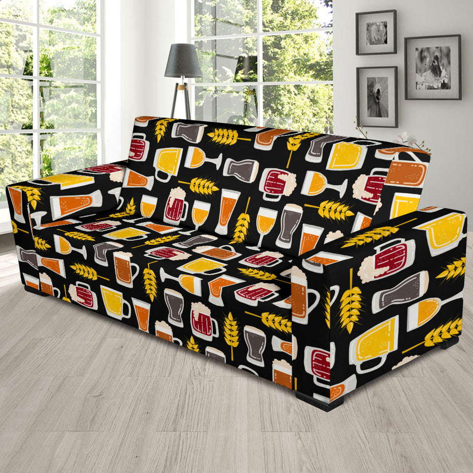 Beer Type Pattern Sofa Slipcover