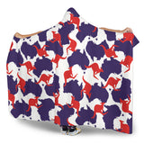 Kangaroo Australian Pattern Hooded Blanket