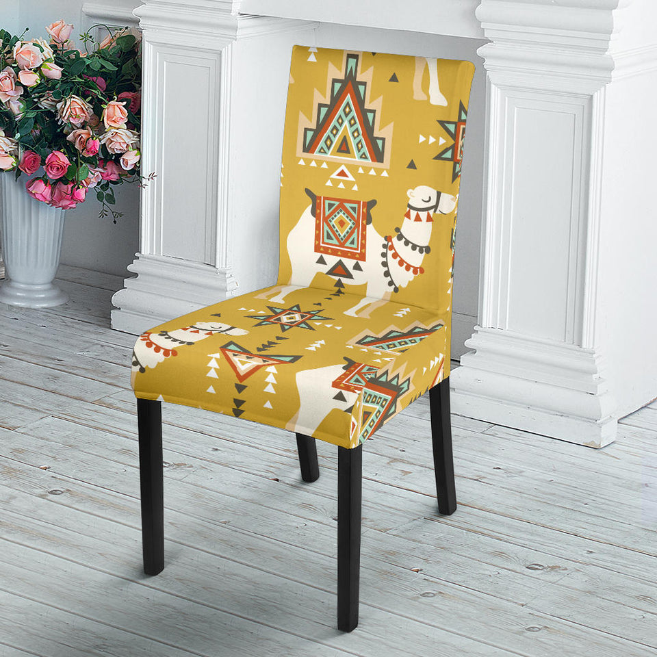 Camels Ethnic Motif Pattern Dining Chair Slipcover