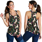 Unicorns forest background Women Racerback Tank Top
