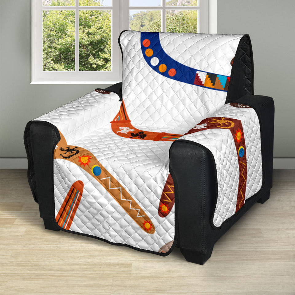 Boomerang Australian aboriginal ornament pattern Recliner Cover Protector