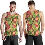 Cool Geometric lime pattern Men Tank Top