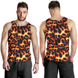 Fire flame dark pattern Men Tank Top