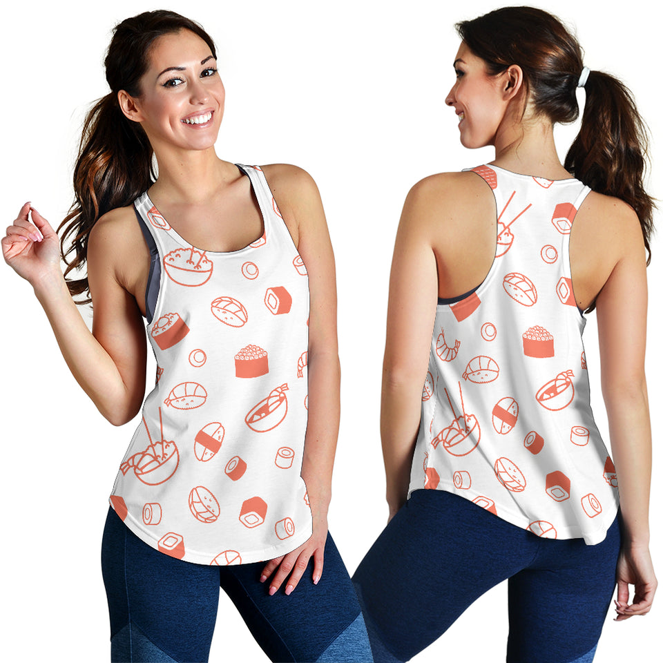 Sushi pattern Women Racerback Tank Top