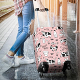 Cows Milk Product Pink Background Luggage Covers