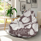 Garlic Bulb Dark Background Bean Bag Cover