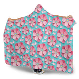 3D Sakura Cherry Blossom Pattern Hooded Blanket