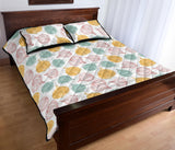 colorful onions white background Quilt Bed Set