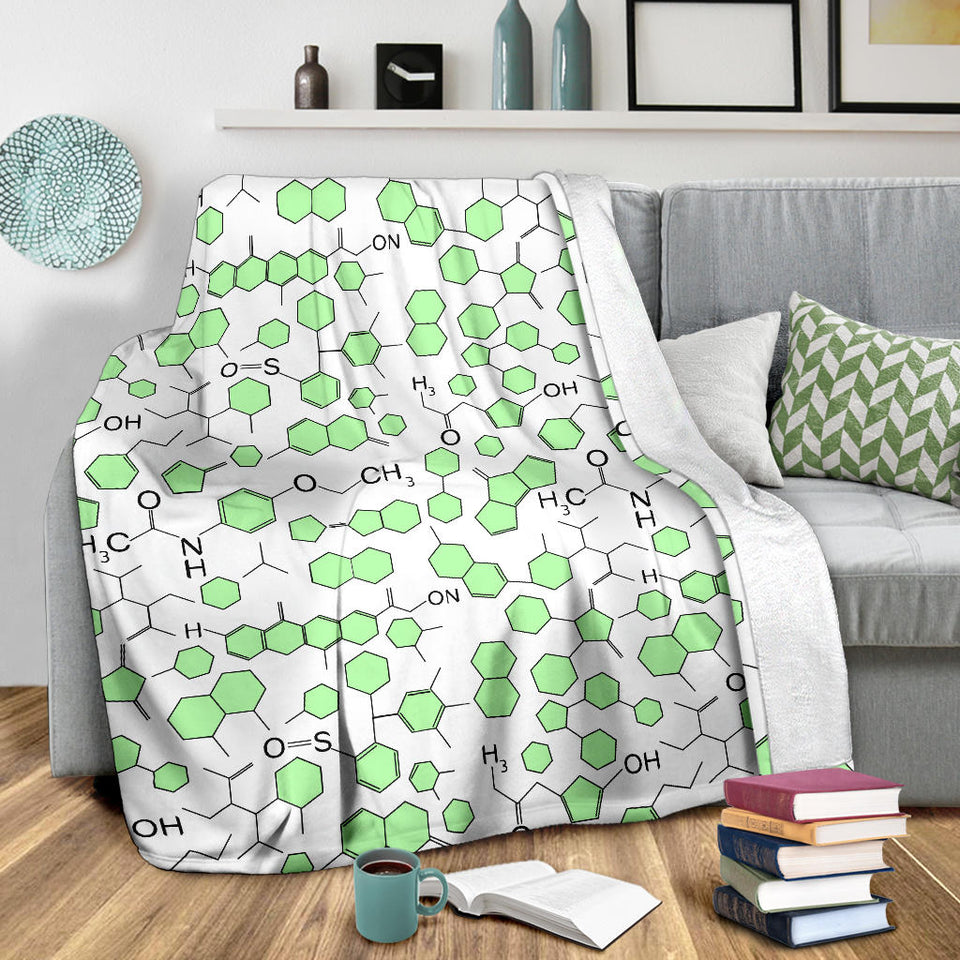 Chemistry Periodic Table Pattern Print Design 03 Premium Blanket