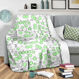 Chemistry Periodic Table Pattern Print Design 03 Premium Blanket