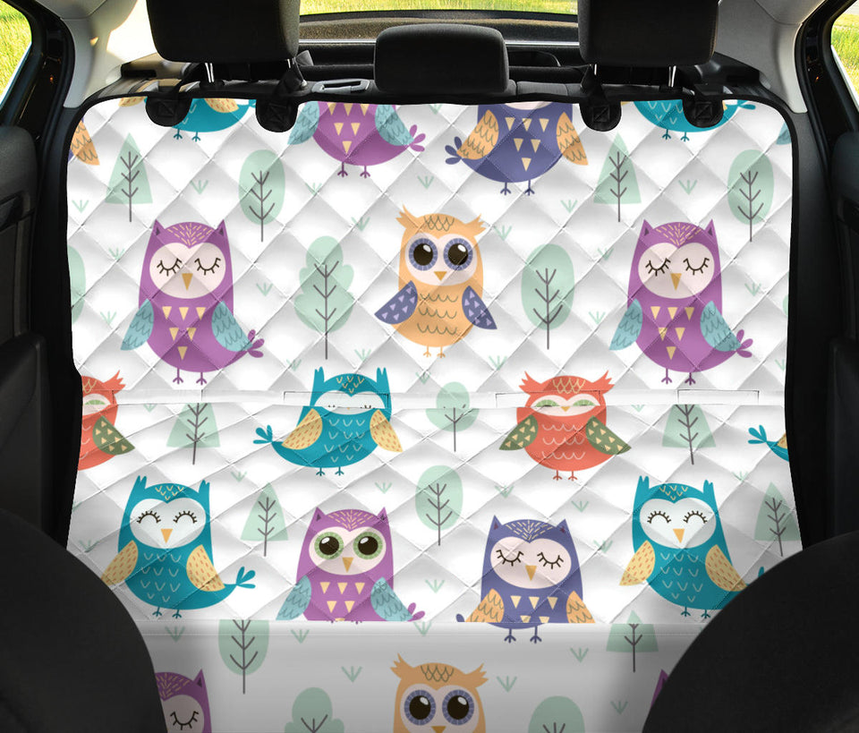 Cute Owl Pattern Dog Car Seat Covers