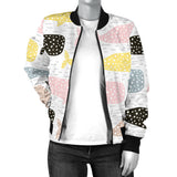 Whale Dot Pattern Women'S Bomber Jacket