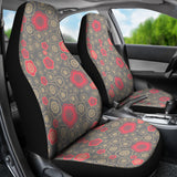 Red Gold Sakura Cherry Blossom Gray Background  Universal Fit Car Seat Covers