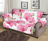 pink purple orchid pattern background Sofa Cover Protector