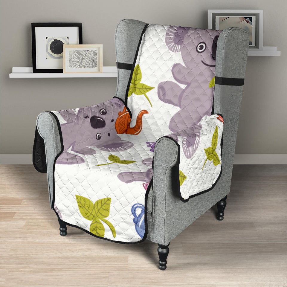 Cute koalas teapots tea Chair Cover Protector