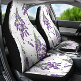 Lavender Flower Design Pattern Universal Fit Car Seat Covers