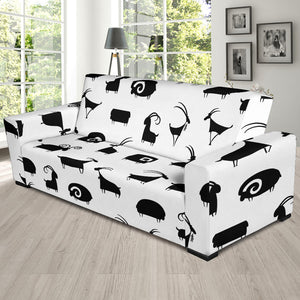 Goat Ram Pattern Sofa Slipcover