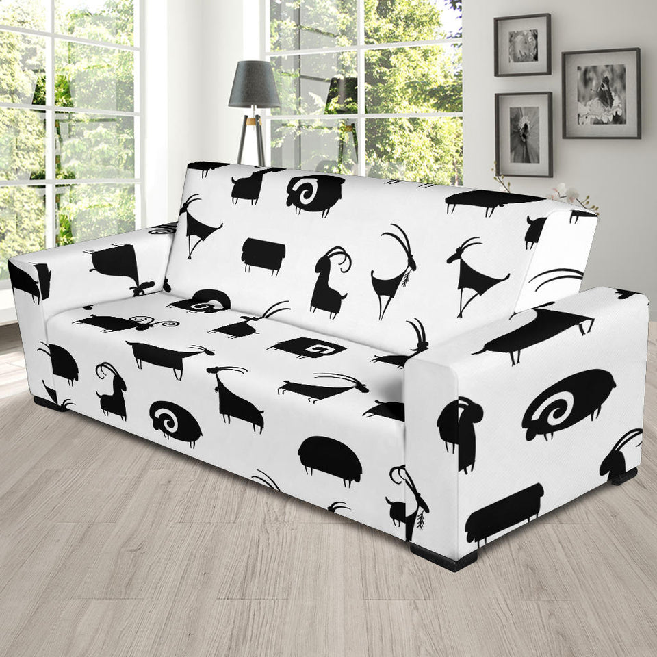Goat Ram Pattern Sofa Slipcover