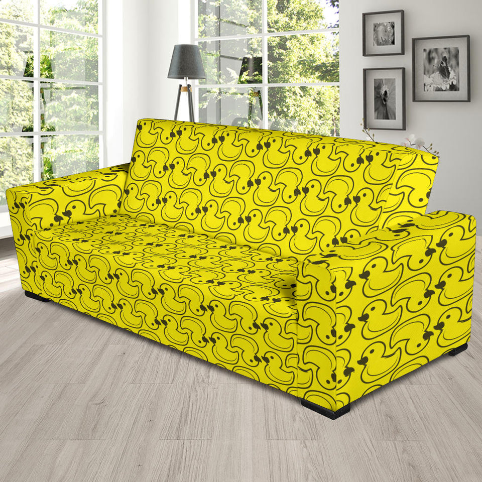 Duck Toy Pattern Print Design 02 Sofa Slipcover