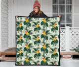 Beautiful Parrot Palm Leaves Pattern Premium Quilt