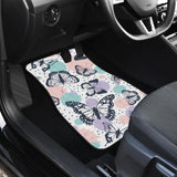 Butterfly Pattern Front And Back Car Mats