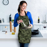 Digital Green Camo Camouflage Pattern Adjustable Apron