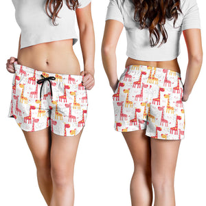 Giraffe Pattern Print Design 03 Women Shorts