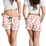 Giraffe Pattern Print Design 03 Women Shorts