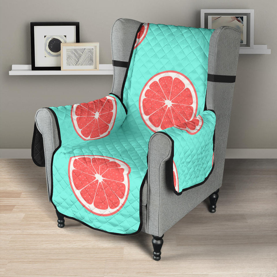 Grapefruit green background Chair Cover Protector