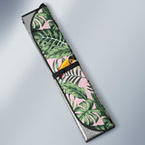 Toucan Tropical Green Jungle Palm Pattern Car Sun Shade