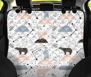 Polar Bears Star Poka Dot Pattern Dog Car Seat Covers