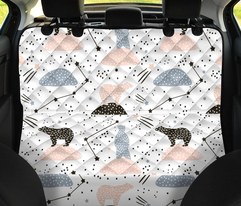 Polar Bears Star Poka Dot Pattern Dog Car Seat Covers