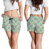 Hippopotamus Pattern Print Design 02 Women Shorts
