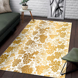 Gold Grape Pattern Area Rug