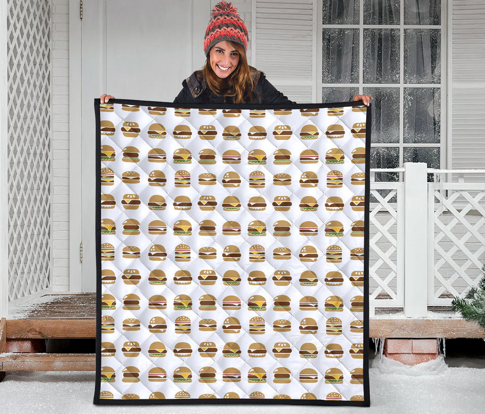Hamburger Pattern Print Design 02 Premium Quilt