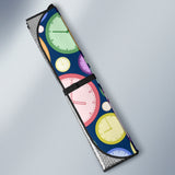 Colorful Clock Background Car Sun Shade