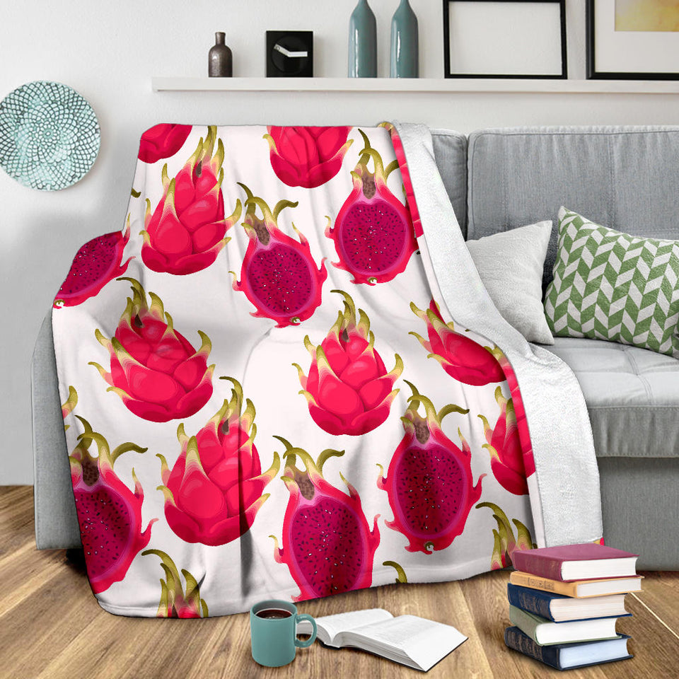 Dragon Fruits Design Pattern Premium Blanket
