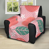 Grapefruit leaves flower pink background Recliner Cover Protector