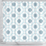 Nautical Steering Wheel Chain Shower Curtain Fulfilled In US