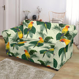 Beautiful Parrot Palm Leaves Pattern Loveseat Couch Slipcover