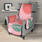 Grapefruit leaves flower pink background Chair Cover Protector