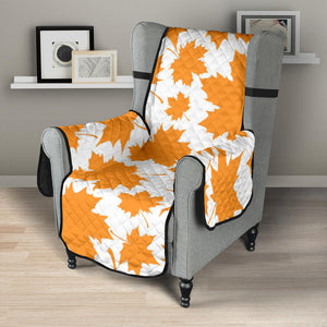 Orange Maple Leaf pattern Chair Cover Protector