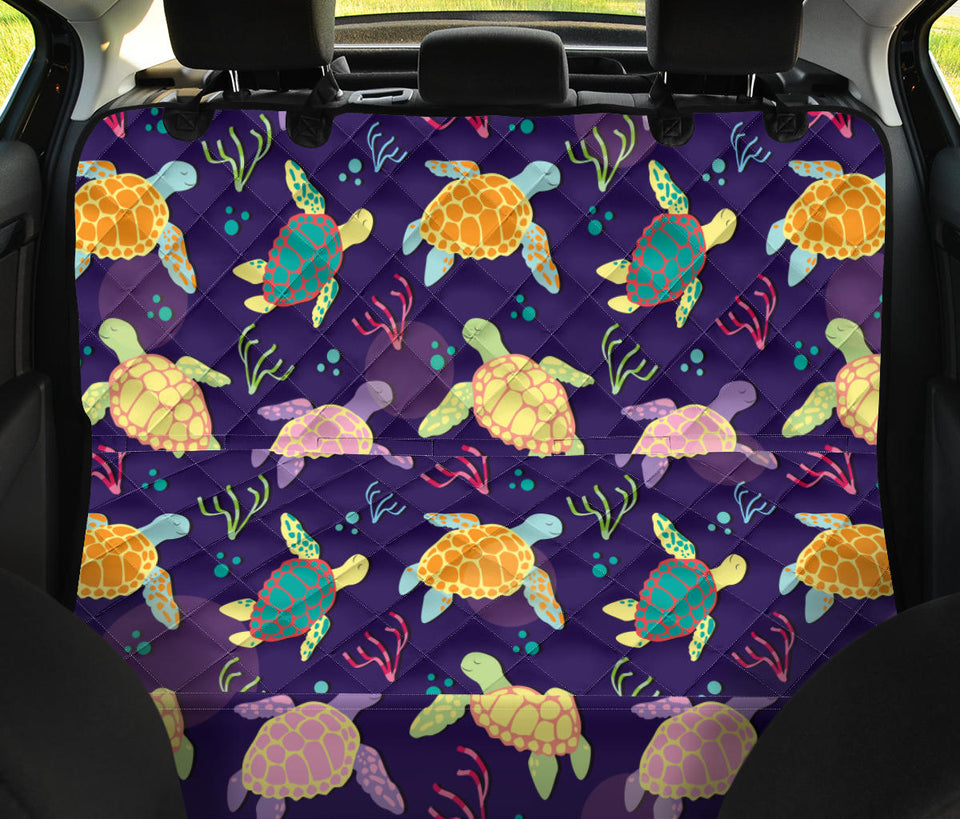 Colorful Sea Turtle Pattern Dog Car Seat Covers