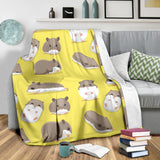 Cute Hamster Pattern Premium Blanket