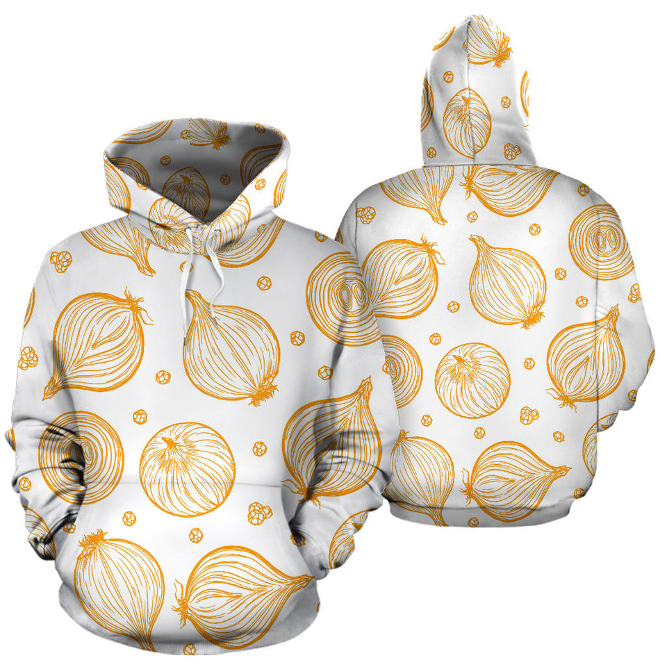 Hand Drawn Onion Pattern Men Women Pullover Hoodie