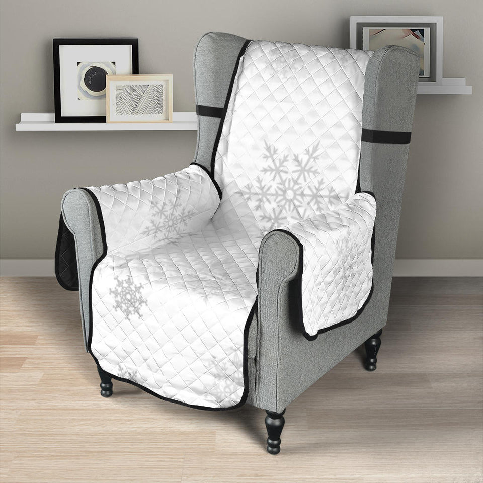 Snowflake pattern white background Chair Cover Protector