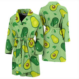 Avocado Pattern Green Background Men'S Bathrobe